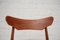 Mid-Century Danish Teak and Wool Dining Chairs from Schiønning & Elgaard, 1960s, Set of 4, Image 8
