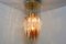 Lámpara de araña en cascada de cristal de Murano de Mazzega, años 70, Imagen 7