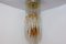 Lámpara de araña en cascada de cristal de Murano de Mazzega, años 70, Imagen 1