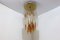 Lámpara de araña en cascada de cristal de Murano de Mazzega, años 70, Imagen 12