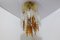 Lámpara de araña en cascada de cristal de Murano de Mazzega, años 70, Imagen 9