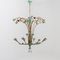Lámpara de araña italiana con decoración floral, Imagen 1