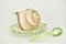 Italian Ceramic Snail on Cabbage Saucière, 1970s, Set of 2, Image 4