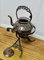 Antique Copper Kettle on Wrought Iron Stand 3