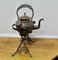 Antique Copper Kettle on Wrought Iron Stand, Image 1