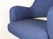 Italian Blue Fabric and Metal Swivel Desk Chair, 1960s-1970s 6