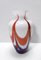 Vintage Orange, White and Blue Murano Glass Vase attributed to Carlo Moretti, 1970s 5