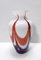 Vintage Orange, White and Blue Murano Glass Vase attributed to Carlo Moretti, 1970s, Image 5