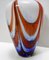 Vintage Orange, White and Blue Murano Glass Vase attributed to Carlo Moretti, 1970s 8