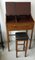 Scandinavian Secretary Desk with Stool, 1960s, Set of 2 5