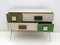 Postmodern Italian Chest in Colored Glass and Brass, 1980s, Image 4