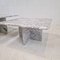 Italian Bianco Carrara Marble Coffee or Side Tables, 1980s, Set of 3 12