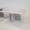 Italian Bianco Carrara Marble Coffee or Side Tables, 1980s, Set of 3, Image 12