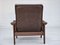 Fauteuil Ajustable avec Repose-Pieds en Cuir Marron de Skippers Møbler, Danemark, 1970s, Set de 2 11