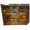 Caja de iglesia antigua con crucifijo de bronce dorado, España, Imagen 4