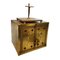 Antique Church Box with Crucifix in Gilded Bronze, Spain 1