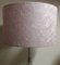 Vintage Table Lamp with Metal Foot with Glass Ceremony and Pink Fabric, 1970s 5