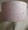 Vintage Table Lamp with Metal Foot with Glass Ceremony and Pink Fabric, 1970s, Image 5