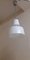 Lampada da soffitto vintage industriale con paralume ondulato in vetro smerigliato su metallo cromato di Holophane, anni '70, Immagine 3