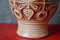 Sandfarbene Vase mit Blumen von Wekara Keramik, 1960er 4