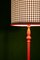 Rote Metall Stehlampe mit zylindrischem Lampenschirm von Houlès 6