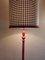 Red Metal Floor Lamp with Cylindrical Lampshade from Houlès, Image 9