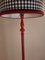 Red Metal Floor Lamp with Cylindrical Lampshade from Houlès, Image 3