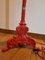 Rote Metall Stehlampe mit zylindrischem Lampenschirm von Houlès 17
