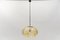 Grande Lampe à Suspension Boule Ovale en Verre Murano Jaune de Doria Leuchten, Allemagne, 1960s 2