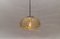 Grande Lampe à Suspension Boule Ovale en Verre Murano Jaune de Doria Leuchten, Allemagne, 1960s 5
