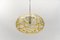 Large Oval Yellow Murano Glass Ball Pendant Lamp from Doria Leuchten, Germany, 1960s, Image 1