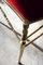 Brass Chiavari Chairs with Red Velvet, Italy, 1969, Image 9