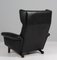 Lounge Chair in Original Black Leather by Aage Christiansen for Esra Møbeler, 1960s, Image 2