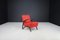 Lounge Chair in Original Red Upholstery from Jindrich Halabala, Czech Republic, 1930s 2