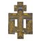 Bronze Cross Crucifix with 3 Enamels, Russia, 19th Century, Image 1