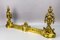 French Neoclassical Style Bronze Fireplace Fenders, 1920s, Set of 3 2