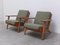 Early Oak GE-290 Lounge Chairs by Hans J. Wegner for Getama, 1953, Set of 2 5