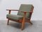 Frühe GE-290 Sessel aus Eiche von Hans J. Wegner für Getama, 1953, 2er Set 10