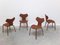 1st Edition Grand Prix Chairs by Arne Jacobsen for Fritz Hansen, Set of 4, 1959, Image 8