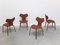 Sedie Grand Prix prima edizione di Arne Jacobsen per Fritz Hansen, set di 4, 1959, Immagine 8