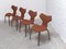 Chaises Grand Prix 1ère Édition par Arne Jacobsen pour Fritz Hansen, Set de 4, 1959 4