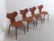 1st Edition Grand Prix Chairs by Arne Jacobsen for Fritz Hansen, Set of 4, 1959 5