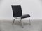 Modernist Black Leather & Steel Lounge Chair, 1960s 1