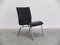Modernistischer Sessel aus schwarzem Leder & Stahl, 1960er 1
