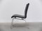 Modernistischer Sessel aus schwarzem Leder & Stahl, 1960er 9