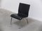 Modernistischer Sessel aus schwarzem Leder & Stahl, 1960er 6
