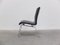 Modernist Black Leather & Steel Lounge Chair, 1960s 3
