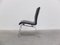 Modernist Black Leather & Steel Lounge Chair, 1960s, Image 3