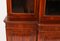 Victorian Figured Walnut Four Door Breakfront Bookcase 19th Century 6