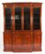 Victorian Figured Walnut Four Door Breakfront Bookcase 19th Century 20